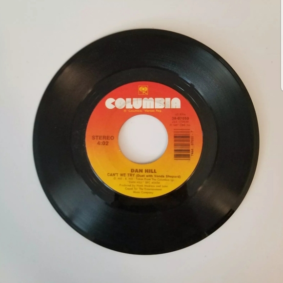 45" Dan Hill & Vonda Shepard: Can't We Try / Pleasure Centre / 1987 / VG+ Q